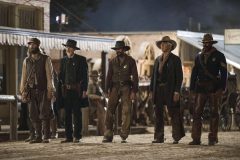 Pictured: Tim McGraw as James, Sam Elliot as Shea and LaMonica Garrett as Thomas of the Paramount+ original series 1883. Photo Cr: Emerson Miller/Paramount+ © 2021 MTV Entertainment Studios. All Rights Reserved.